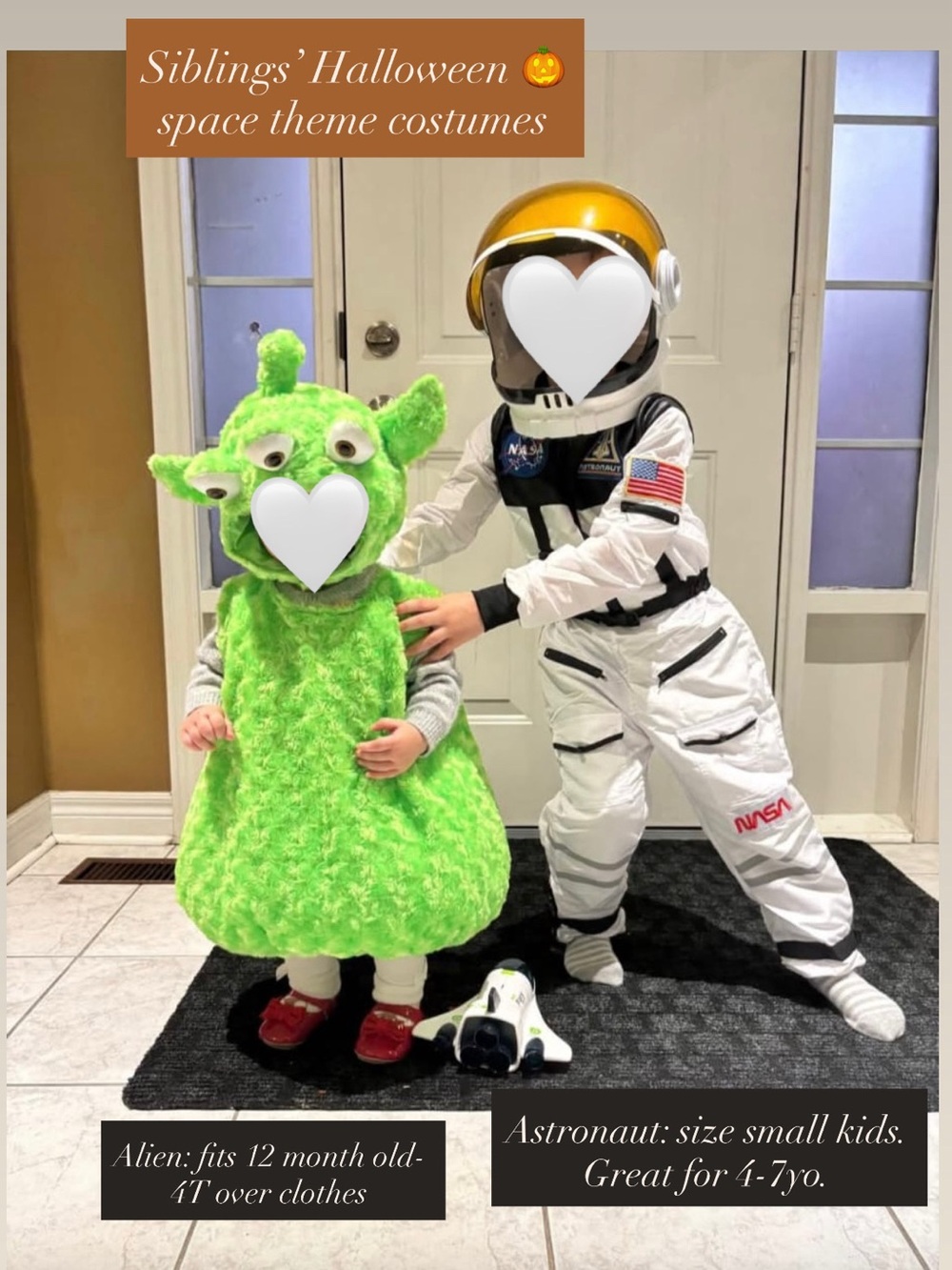 Bebe Alien and astronaut 🧑‍🚀 siblings costumes - 2 costumes in set